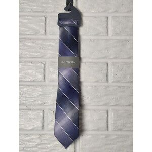 Van Heusen Neck Tie Purple Gray MSRP: $45 NEW Stripe Color Block